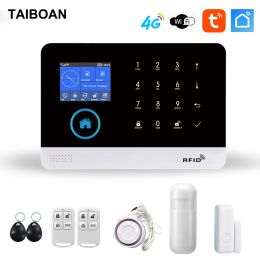 Kits TAIBOAN PG103 4G WIFI Alarm Host System Tuya Smart Life APP Remote Control Wireless 433MHZ accessories Support For Customised