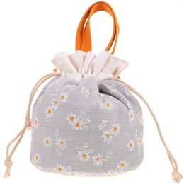 Dinnerware Daisy Handbag Small Lunch Bags Bento For Kids Reusable Snack Pouch Sack Womens Large