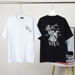 24ss Spring Summer Europe USA Angel Letter Flower Print Tee Fashion Mens Skateboard Short Sleeve Tshirt Women Clothes Casual Cotton Designer T shirts 0405