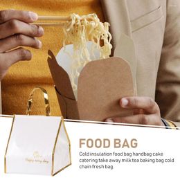 Dinnerware 2 Pcs Pizza Cake Insulation Bag Shopping Large Tote Bags Beverages Carrier Aluminium Foil Heat For