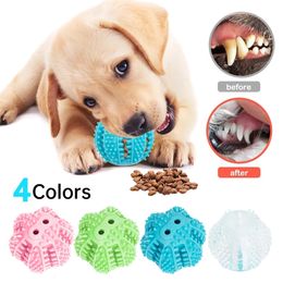 Pet Dog Toy Interactive Rubber Balls For Dogs Toys Chew Tooth Cleaning Small Big Ball 240328