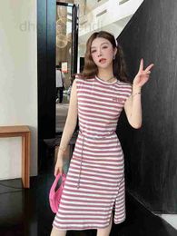 Basic & Casual Dresses Designer Brand Sweet and Spicy Style Dress High-end European Style, Famous Lady Sleeveless T-shirt Beautiful Westernised Skirt R020