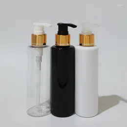Storage Bottles 30pcs 150ml Empty PET Gold Aluminium Screw Lotion Pump Plastic Bottle Cosmetic Packaging Personal Care Shampoo Containers