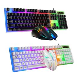 Combos Mechanical Computer Gaming Keyboard and Mouse Bundle Ergonomic for Boy Girl