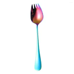 Forks Reusable Salad Fork Durable Lightweight Stainless Steel Spork Set 4 Pack Metal Sporks Ice Cream Spoons For Fruit