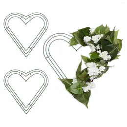 Decorative Flowers Wreath Ring Heart-Shaped Wire DIY Home Decoration For Christmas Year Flower Arrangement Garland