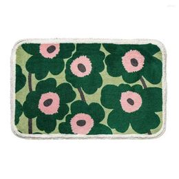 Carpets Door Mat Rectangle Thick Decorative Flower Printing Toilet Rug Household Supplies