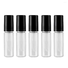 Storage Bottles 5 Pieces Tube Refillable Empty Lip Containers Transparent Mini For Women Girls DIY Makeup 2 Ml