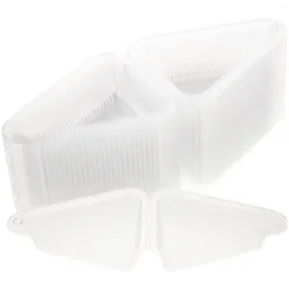 Dinnerware Triangular Cake Box Triangle Sandwich Boxes Holder Containers Clear Case Cheese