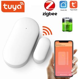 Detector Tuya ZigBee Smart Door Sensor Intelligent Linkage Security Alarm Wireless Door Window Detector Support Tuya / Smart Life APP