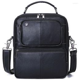Waist Bags Mingshi Leather Men's Single Shoulder Bag Head Leisure Messenger Multi-function Handbag