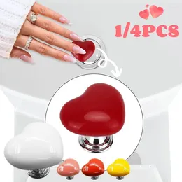 Toilet Seat Covers Handle Push Button Assistant Colorful Heart Shaped Tank Stick-on Drawer Cabinet Door Home Decoration