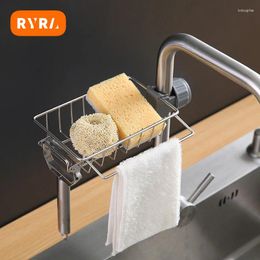 Kitchen Storage Faucet Rack Washing Dishes Multi-layer Sink Seasoning No Drilling Sponge Drain Supplies