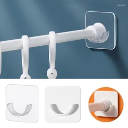 Hooks Self-adhesive 2pcs/set Rod Bracket Toilet Holders Stand Mount Curtain Bathroom Accessories Storage Rack Cocina