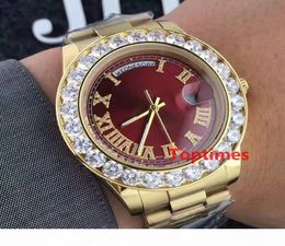 Luxury 18K Gold President DayDate Geneva Men Big Diamonds Dial Bezel Automatic Wrist role Men039s Watch Reloj Watches Wristwat6849105