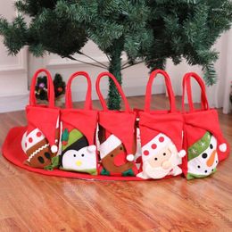 Gift Wrap Candy Bags With Handle Christmas Wrapping Treat Children Party Bag Xmas Decoration Easy To Use