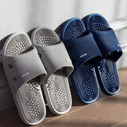 Slippers Men's Summer Bathroom Sandals Home Soft Sole Foot Massage Women's Indoor Non-slip Couple