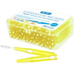 60Pcs 0.6-1.5mm Toothpick Dental Interdental Brush Cleaning Between Teeth Oral Care Orthodontic I Shape Tooth Floss