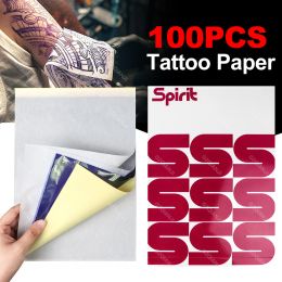 Paper 100pcs Tattoo Transfer Pape A4 Size Tattoo Stencil Paper Copy Paper Thermal Paper for Tattoo Transfer Machine Accessorie