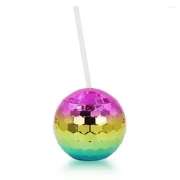 Tumblers Plastic Cup Round Straw Cross Border Tumbler Summer Creative Glitter