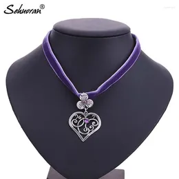 Charms Sehuoran Pendant Chain Necklaces & Pendants Choker Necklace For Women Fashion Jewellery Female Christmas Gift