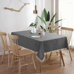 Table Cloth Linen Waterproof Home Tablecloth Rectangular Cotton Indoor And Outdoor Fade Resistant Cover