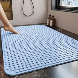 Bath Mats Household Shower Carpet Soft Mat Anti-skid Foot El Dense Drainage Holes Rubber Pad Bathroom Supplies 2024 Door