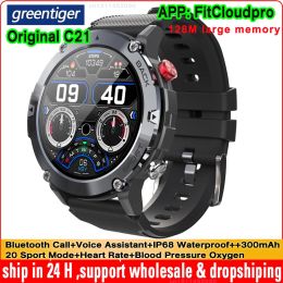 Watches Original C21 Smart Watch Men Bluetooth Call Ai Voice Assistant IP68 Waterproof Heart Rate Monitor Blood Oxygen Sport Smartwatch