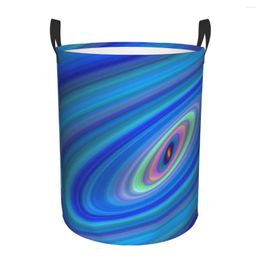 Laundry Bags Basket Oval Ellipse Fractal Galaxy Cloth Folding Dirty Clothes Toys Storage Bucket Household