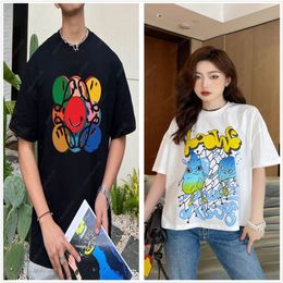 graphic tee tshirt men t shirt designer shirts women clothes hip hop Paint tassel letters Loose printing Front and back printed short sleeves Pure cotton crew neck W1