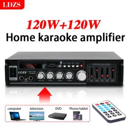 Amplifier LDZS 1000W Home Car Power Amplifiers 2 Channel Bluetooth Surround Sound FM USB Remote Control Mini HIFI Digital Stereo Amp