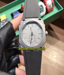 High Quality New Octo Finissimo 102559 Gray Dial Japan VK Quartz Movement Mens Watch 316L Stainless Steel Case Rubber Strap Sport 2899872