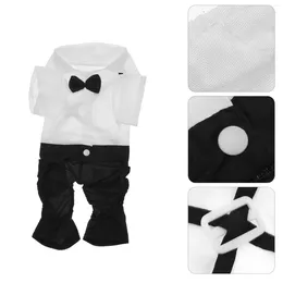 Dog Apparel Suit And Bandana Set Dogs Tuxedo Wedding Party Outfit Bow Tie Shirt Formal Attire For Puppy