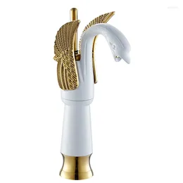 Bathroom Sink Faucets Basin Faucet High Swan Arch Design Wash Mixer Taps Brass And Cold Antique/Gold/Black/Chrome Single Hole Tap