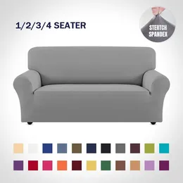Chair Covers Elasticity Sofa For Living Room Solid Colour Couch Cover Sofas 1/2/3/4Seats Corner Sectional Need Buy 2 Pcs