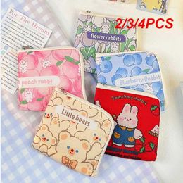 Storage Bags 2/3/4PCS Sanitary Pad Pouch Large Capacity Cartoon Mini Bag Tampon Organiser Zipper Small