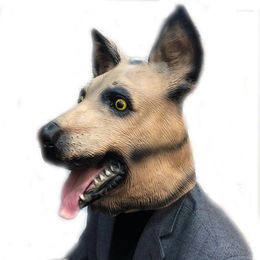 Party Supplies Wolfdog Mask Halloween German Shepherd Latex Dog Head Animal Full Face Adult Masquerade Cosplay Costume Props