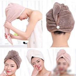 Towel Multi Colour Coral Velvet Dry Hair Cap Bath Strong Water Absorption Quick Drying Protect Convenient