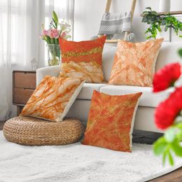 Pillow Simple Orange Ink Cover Decorations For Home Ornament Happy Year Christmas Decor 2024