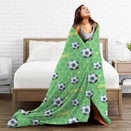 Blankets Soccer Football Sports Lover Blanket Flannel Textile Decor Portable Warm Throw For Home Couch Quilt