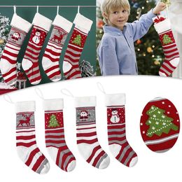 Christmas Decorations Hanging Ornament Santa Snowman Gift Stocking Decoration Bag Window And