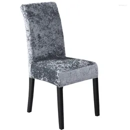 Chair Covers Velvet Shiny Fabric Universal Size Stretch Seat Case Slipcovers For Dining Room