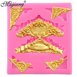 Baking Moulds Mujiang DIY Embossed Fondant Craft Cake Vintage Relief Border Silicone Mould Decoration Tool Paste