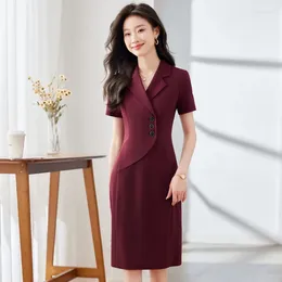 Party Dresses Est Spring Summer Elegant Styles For Women Business Work Wear Office Ladies Professional Vestidos Tops Slim Hips