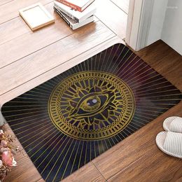 Carpets Illuminati Bath Mat All Seeing Mystic Eye Gold On Nebula Doormat Kitchen Carpet Outdoor Rug Home Decoration