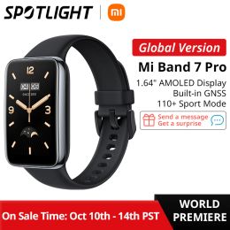 Wristbands Global Version Xiaomi Mi Band 7 Pro 1.64'' AMOLED 2.5D Curved Display Built in GPS Blood Oxygen Always On Watch Face Smart Band