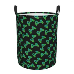 Laundry Bags Video Game Pattern Dirty Basket Waterproof Home Organiser Clothing Kids Toy Storage