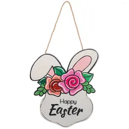 Decorative Figurines The Sign Birthday Decoration For Girl Happy Easter Porch Wood Craft Festival Pendant