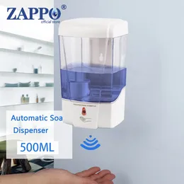 Liquid Soap Dispenser ZAPPO Automatic Touchless Sensor Hand Sanitizer Shampoo Detergent Wall Mounted For Bathroom