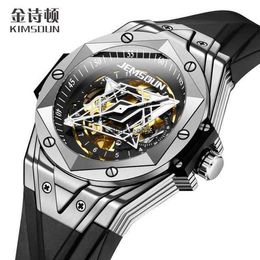 New tattooed hollow out watch for male students trendy and fashionable personalized waterproof large dial men. Fully automatic mechanical